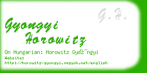 gyongyi horowitz business card